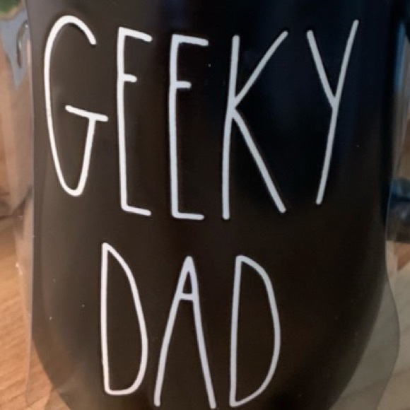 RAE DUNN “GEEKY DAD” LL BLACK CERAMIC MUG - Picture 2 of 5